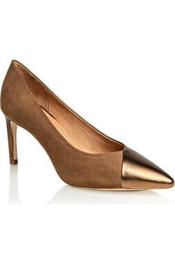 New Joan Oloff Bronze Leather Dominique Pump
